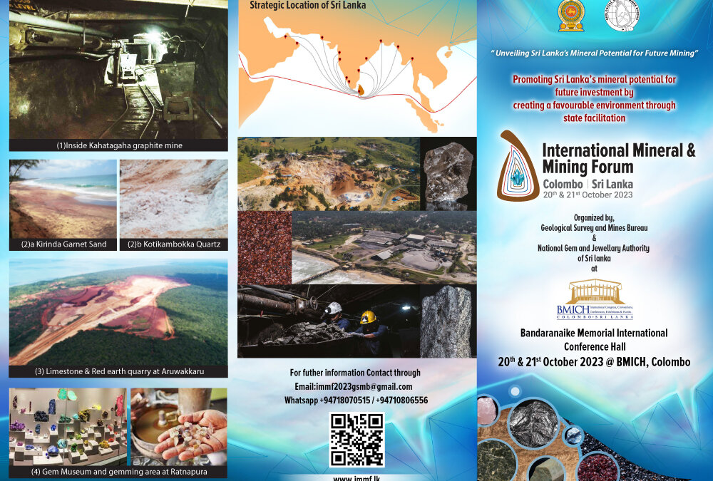 International Mineral & Mining Forum – 20th & 21st of October 2023, Colombo, Sri Lanka