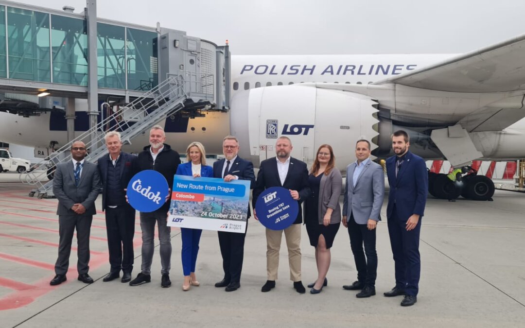 Sri Lanka Embassy in Austria joins ceremonial inauguration of the first direct charter flight from Prague to Colombo
